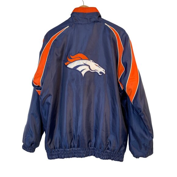 NFL Denver Broncos Reversible Jacket M Blue Canvas Orange Fleece RCC10443 - Picture 6 of 14